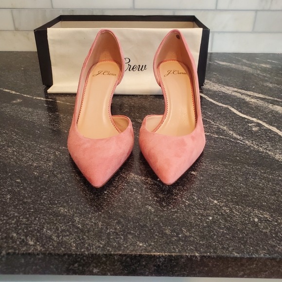 J. Crew Pink Suede Heels - Picture 5 of 10